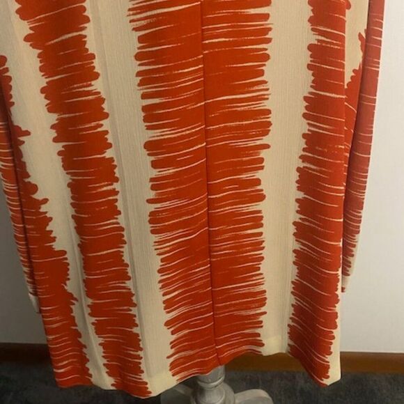 Jo Hanna York by Joan Davis Vintage Burnt Orange/Cream open blazer, size 2X - Picture 2 of 6